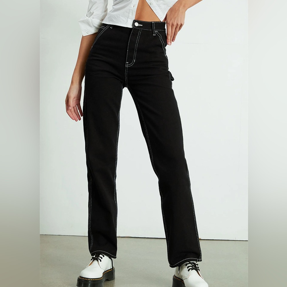 Pacsun Black Cargo Boyfriend Carpenter Pants